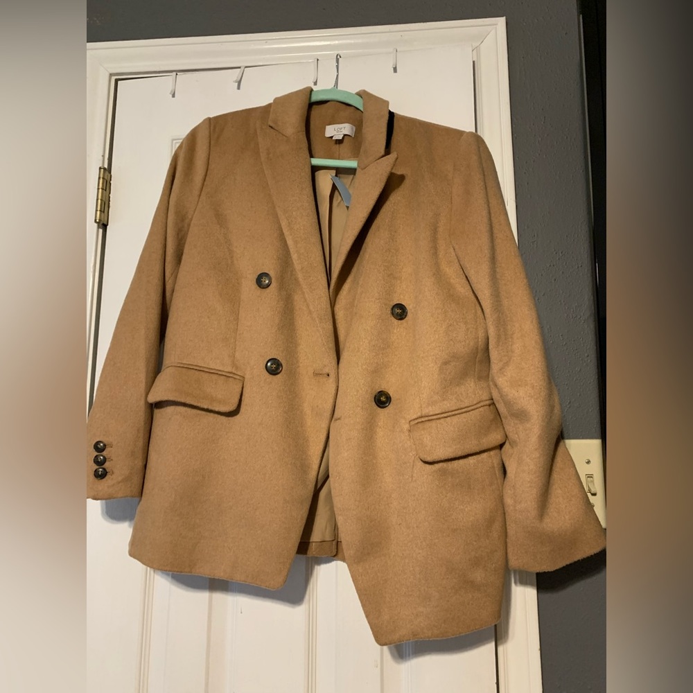 Camel blazer NWT, LOFT, 10P